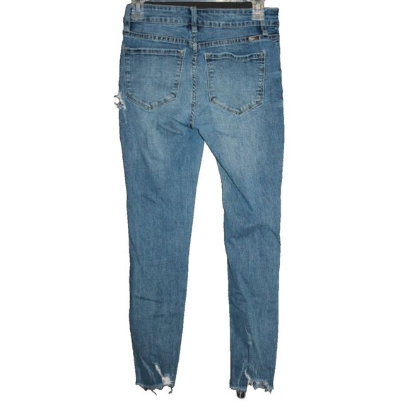 KanCan Women’s Jeans Size 5/26 Blue Denim Pants Distressed Raw Hem Ankle 26x26 - Picture 2 of 2